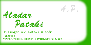 aladar pataki business card